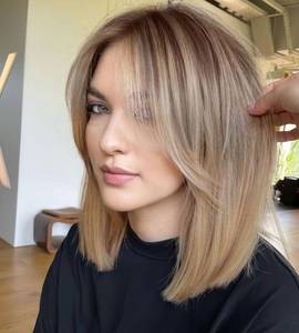 lot 6105 image: Alanhair Synthetic Wig Ombre Brown Blonde Shoulder Length