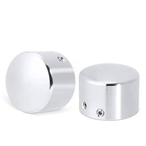 lot 6119 image: AILMOTO Front Axle Nut Covers Chrome Harley Davidson