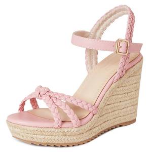 lot 7374 image: mikarka Womens Wedge Sandals Comfortable Dressy Platform Espadrille Wedges Size 9
