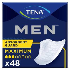 lot 7393 image: TENA Men Maximum Guards, Incontinence Pads for Men, 48 ct