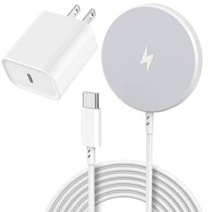 lot 8164 image: Apple MFi CertifiedMagnetic Wireless Charger Apple Mag Safe Charger,15W 6FT Fast Wireless Charging Pad for AppleiPhone 16 Pro Max16 Pro16 Plus15 Pro Max141312AirPods32ProPro2,Charging Pad