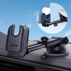 lot 8167 image: pop-tech Car Phone Mount for Pop Socket Suction Cup Cell Phone Holders for Automobile Dashboard Windshield Window - Dash Mounted Cellphone Stand Black Fits Thick Socket Wallet Grip for iPhone Samsung