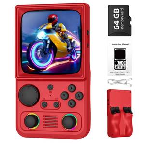 lot 8204 image: R36TMAX Retro Gaming Console Handheld � 4.0in IPS Screen, 23 Emulators, 64GB Preloaded Game Console, 5G WiFi Online Play, RGB Joystick, 4000mAh Portable Retro Game Console �Classic Red