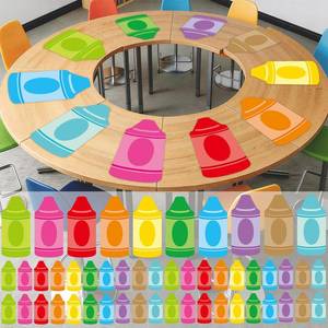 lot 8216 image: 50Pcs Large Table Dots 12inch Crayon Dry Erase Dots for Classroom Tables Back to School Classroom Decor Removable Vinyl Sticker Spots for School Whiteboard Desk Wall Teacher Student Supplies