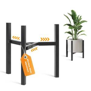 lot 8217 image: AZADESJET Plant Stand Indoor Adjustable, Metal Modern Indoor Plant Stand, Heavy Duty Plant Stands Outdoor Corner, Stable Plant Holder, Fits 8 to 12 Inches Pots, Black, 1 Pack, Pot and Plant Not Included
