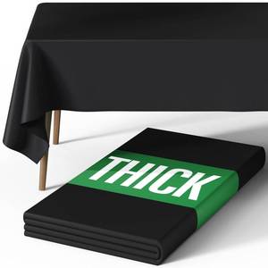 lot 8233 image: Pureegg Rectangle Table Cloth 60in x 84in � Durable Polyester Tablecloth Offers Reusable and Washable Protection, Ideal for Outdoor Party, Picnic, Wedding, Banquet and Birthday, 1 Pack, Black