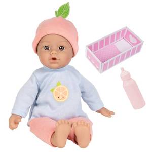 lot 8245 image: Adora Amazon Exclusive Sweet Babies Collection, 11in Soft and Cuddly Baby Doll Machine Washable, Birthday Gift For Ages 1 - Baby Grapefruit