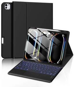 lot 8252 image: Harvopu for iPad Pro 13 Inch Case with Keyboard (M5M4) 20252024, Black