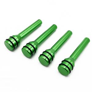 lot 8264 image: ZIMISI 4PCS Car Door Lock Knobs, 1.93in x 0.47in Safety Door Lock Cover, Aluminum Alloy Car Inner Door Pull Pins Replacement, Door Lift Bolt Decorative Accessory for Cars, SUVs, Trucks (Green)