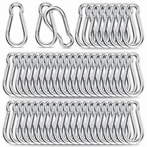 lot 8272 image: High-PQ 50PCS Carabiner Clip,Heavy Duty Spring Snap Hook,2IN(M5)