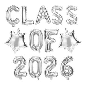 lot 8311 image: Class of 2026 Balloons and Banner, 16inch Grad Foil Balloons Party Decor