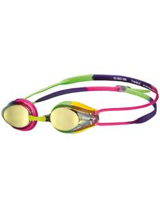 lot 8314 image: ARENA Tracks Unisex Junior Youth Essential Racing Swim Goggles Ages 6 to 12 Kids Swimmers Young Racers Anti-Fog Coated Mirror Lens, VioletFuchsiaGreen