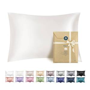 lot 8316 image: Bedsure Satin Pillowcase with Zipper, Similar to Silk Pillow Cases 2 Pack