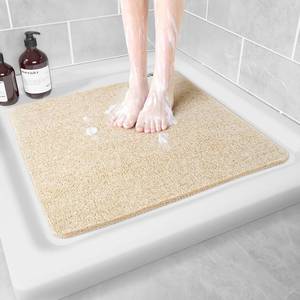 lot 8373 image: Hargiis Non Slip Shower Mat, Anti Slip Bath Mat, Quick Drying Bath Tub Mats, Foot Scrubber Mat, Anti Slip Mat for Tub, Floor, Bathroom, Home, Kitchen, Hotel (Beige 24inx24in)