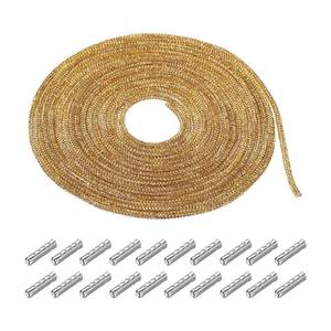 lot 8408 image: MECCANIXITY Shoe Laces Hoodie String Glitter Cords Laces 4mm x 5m Gold