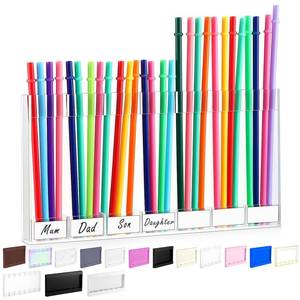 lot 8410 image: Qinyoung Acrylic Straw Holder for Cabinet Door,Classic,Extra Large,Clear