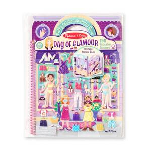lot 8412 image: Melissa and Doug Day of Glamour Puffy Sticker Activity Book � 196 Reusable Stickers with 10 Pages of Background Scenes, Fashion-Themed Mess Free Travel Toys for Kids Ages 4 - FSC Certified