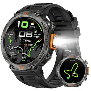 lot 8428 image: Military Smart Watches for Men Built-in GPS 3ATM Waterproof LED Flashlight