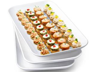 lot 11863 image: Delling Porcelain Serving Platter Set of 3, 14 Inch