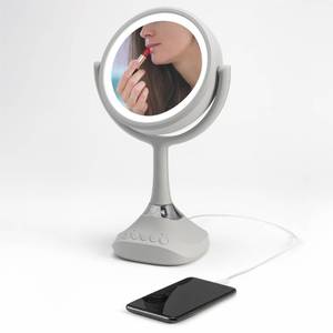 lot 11876 image: Home NetWerks Makeup Mirror with Bluetooth Speakers and LED