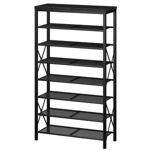 lot 11885 image: MILEFA Metal Shoe Rack, 8 Tier, 32 Pair