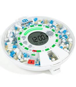 lot 11902 image: CB CuraBox 28 Day Automatic Pill Dispenser with Alarm