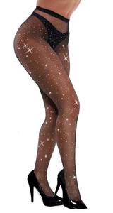 lot 12027 image: VEBZIN Sparkly Fishnet Stockings High Waist