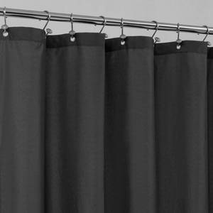 lot 12034 image: Alyvia Spring Waterproof Fabric Shower Curtain 72x72 Black