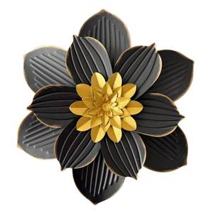 lot 12052 image: Blueprint Ivy 12 Metal Flower Wall Decor Black