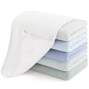 lot 12063 image: Susurration Muslin Burp Cloths 20x10in 6-Pack