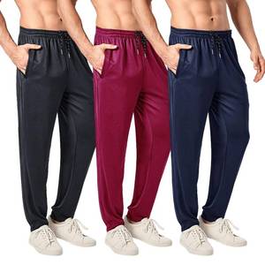 lot 12071 image: OAKVON Mens Tapered Joggers 3-Pack with Zipper Pockets Large
