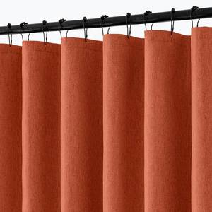 lot 12072 image: ANRODUO Burnt Orange Linen Textured Shower Curtain 72x84