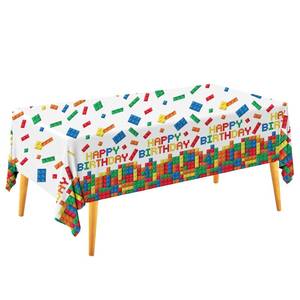 lot 12076 image: Gatherfun Building Block Tablecloth 54x108 (3-Pack)