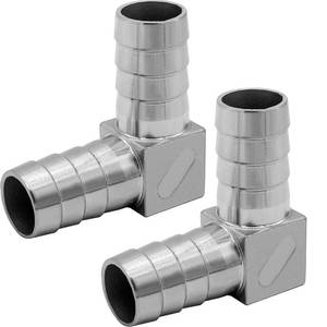 lot 12078 image: Beduan 1 ID Stainless Steel 90 Degree Hose Barb Elbow (2PC)