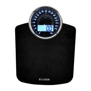 lot 13309 image: EILISON 2-in-1 Digital and Analog Bathroom Scale, 400 lbs, Large Display
