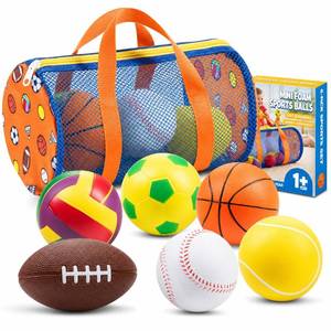 lot 13316 image: Soft Sports Balls for Toddlers (6-Pack) Foam Ball Set for Kids Ages 1-3