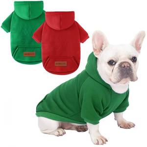 lot 13321 image: 2 Pack Dog Hoodie Warm Hood Dog Sweater Cold Weather Small Dogs Sweatshirt Comfort Pet Clothes for Small Medium Dogs with Pockets Cats Chihuahua Clothes for Male Female Girl Boy Sporty Daily Wear