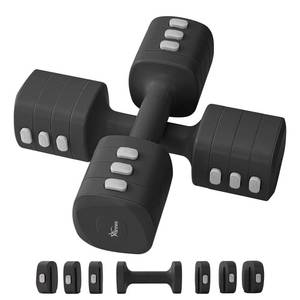 lot 13322 image: Srsrana Adjustable Dumbbell Set of 2 for Women (2.23.34.45.5 lbs), Quick-Change Hand Weights, Anti-Roll and Non-Slip Free Weights for Home Gym, Office, Pilates and Full Body Workout
