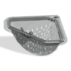 lot 13324 image: Magnetic Drainage and Filter Basket with Enhanced Durability, Triangular Sink Strainer with Twist-Open Bottom, Right-Angle Kitchen Sink Corner Rack for Draining and Storage