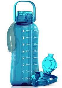 lot 13335 image: AQUAFIT 64 oz Water Bottle with Handle, 2in1 Lid