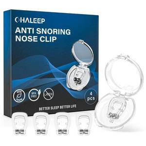 lot 14028 image: OHALEEP Anti Snoring Devices, Snore Stopper with Adjustable Magnet, Silicone Nose Clip Stop Snoring, Effective to Relieve Snoring, Snoring Solution for Comfortable and Quieter Sleep, Clear, L