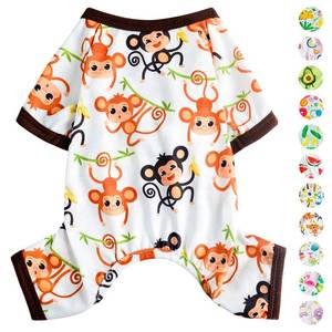 lot 14043 image: Dog Pajamas for Small Dogs Dog Summer Clothes Soft Dog Pjs Puppy Onesies Outfits Shirts Sleeper for Pet Cats Jammies, Small