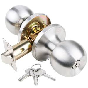 lot 14051 image: GSCHENGZHI GSCZ Door Knob with Key for Bedroom Door Locks with Keys, Stainless Steel Doorknob with Lock and Key, Ball Door Handle with Key Doorknob with Lock and Key