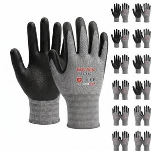 lot 14059 image: GOL-SIV Safety Work Gloves for Men 12 Pairs, Breathable Micro-Foam Nitrile Coated, Non-Slip Grip for Logistics and Auto Repair, Lightweight 15 Gauge Spandex High Dexterity Fit (XL)