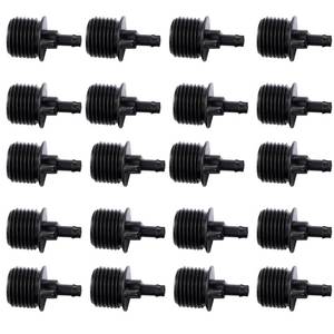 lot 14060 image: 20pcs Black Water Pipe Fitting 12in Thread to 14 inch,Strong and Long-Lasting Connector Irrigation Drip Pipe 47 mm Garden Drip Hose Water Quick Coupling Parts,Hose Connectors and Accessories
