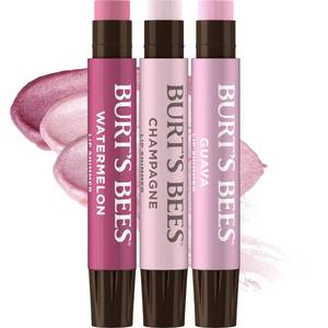 lot 14063 image: Burtfts Bees Lip Shimmer Pink Collection, Tinted Lip Balm, 0.09 oz., 3 Tubes