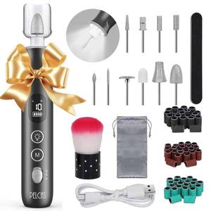lot 14086 image: PELCAS Electric Nail Grinder, 10 Speeds Cordless Nail Drill with LED Light