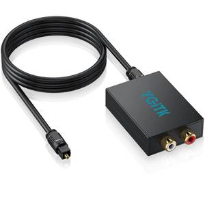 lot 14092 image: YGiTK 192kHz DAC Digital to Analog Audio Converter with Digital Audio Optical Cable,SPDIF Toslink Optical to RCA Converter for HDTV, DVD, Blu-Ray Players and Game Consoles