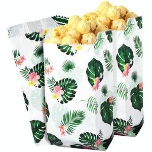 lot 14094 image: Pajean 100 Pcs Hawaiian Popcorn Bags, Luau Party Goodie Bags