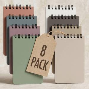 lot 14097 image: ZICOTO Aesthetic Pocket Notebooks Set Of 8 - Small 3x5 Spiral Notepads